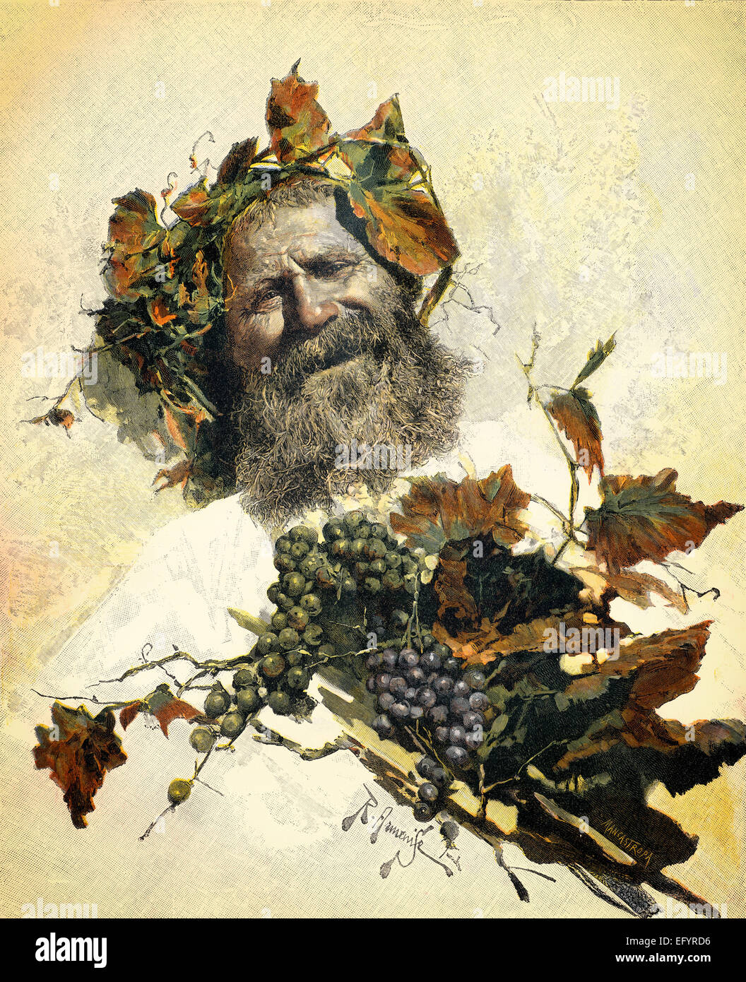 Bacchus, c. 1895, by Armenise, Stock Photo
