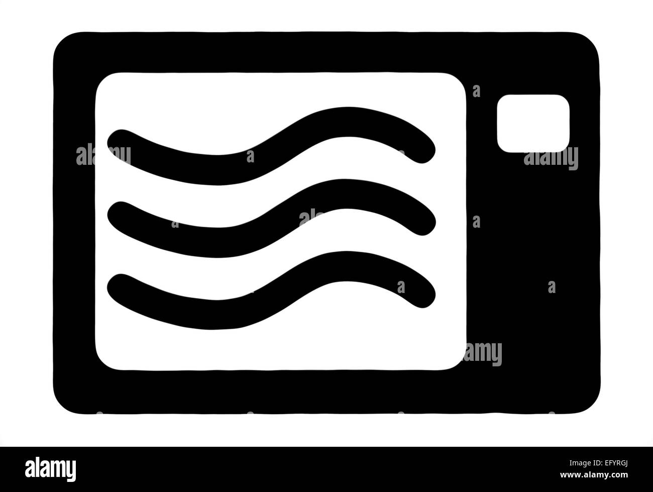 microwave cooker symbol Stock Photo