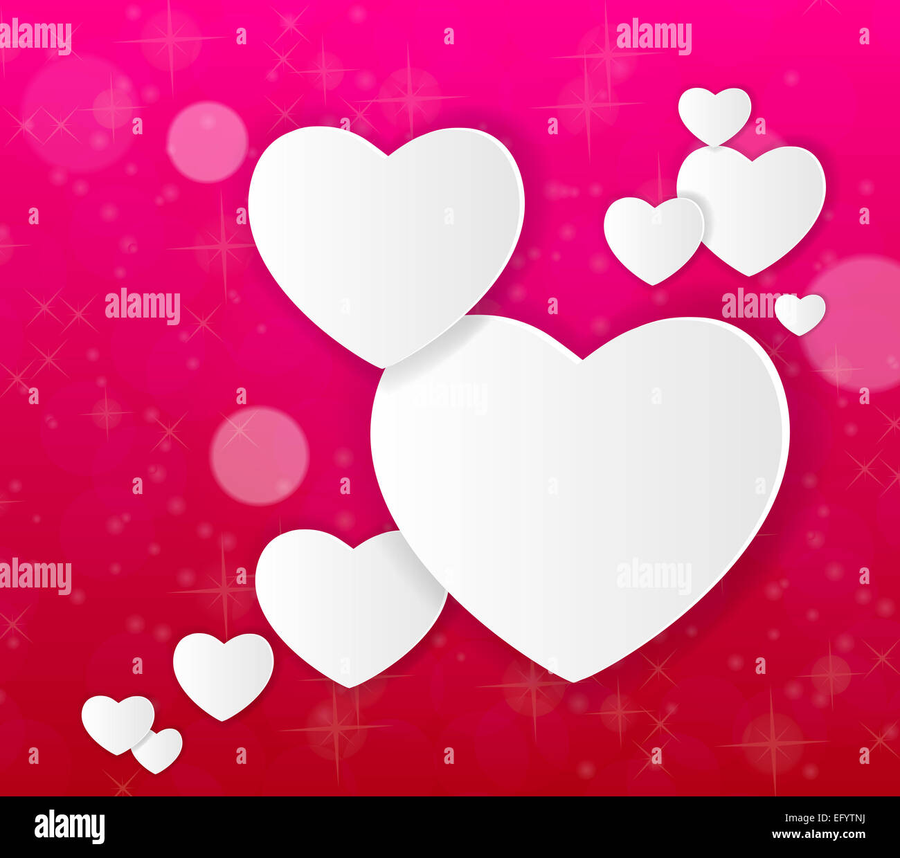 Happy Valentines Day Card. Vector Illustration Stock Photo - Alamy