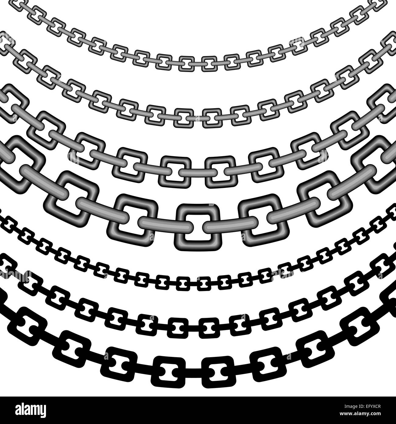 An image of a set of curved chain patterns Stock Photo Alamy