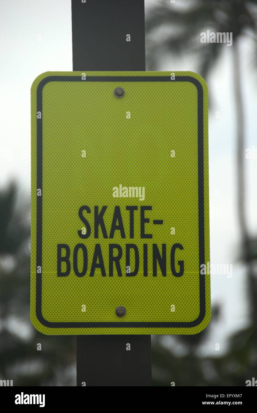 No skateboarding sign Stock Photo