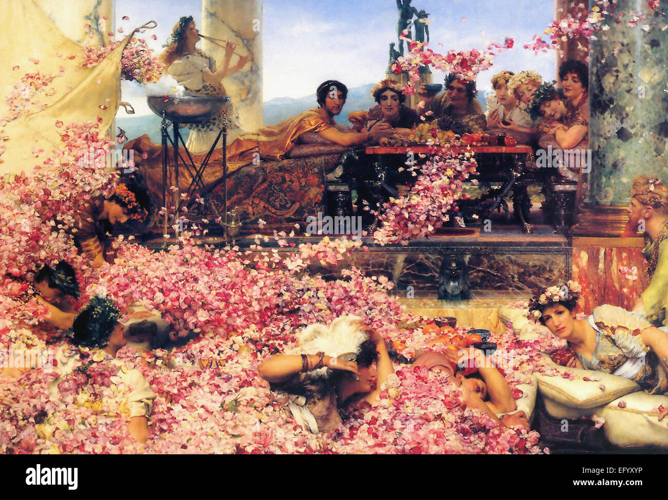 Lawrence alma tadema the roses of heliogabalus hi-res stock photography ...