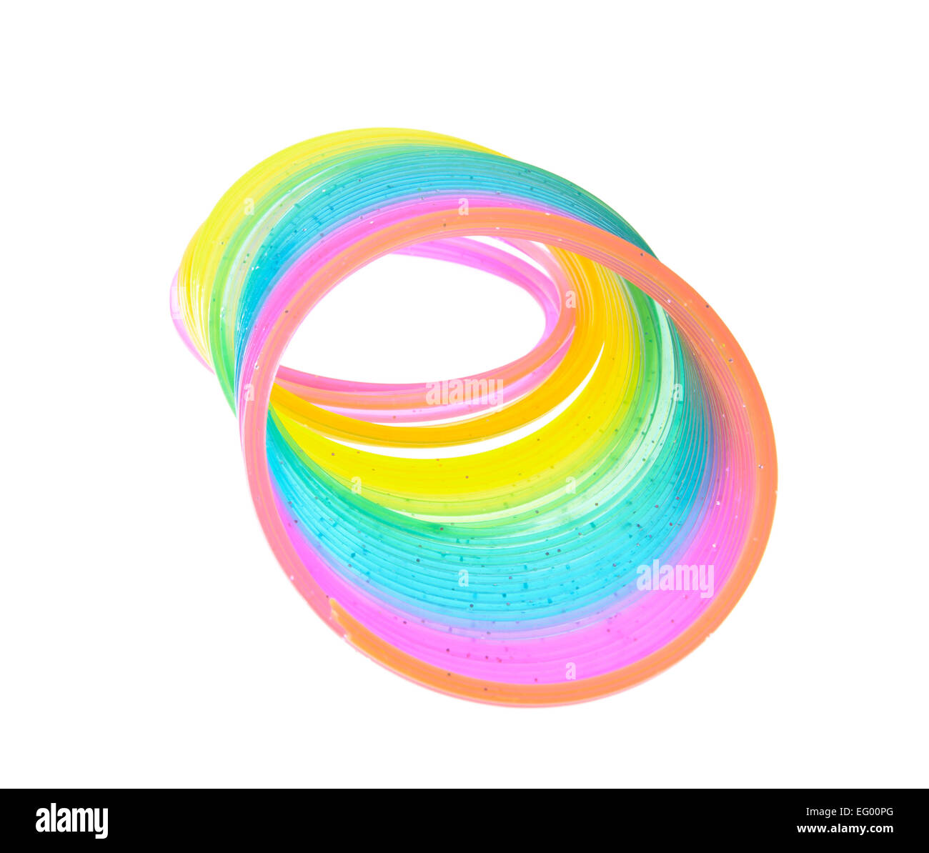 Multi-Colored Rainbow Spring Toy Isolated Stock Photo