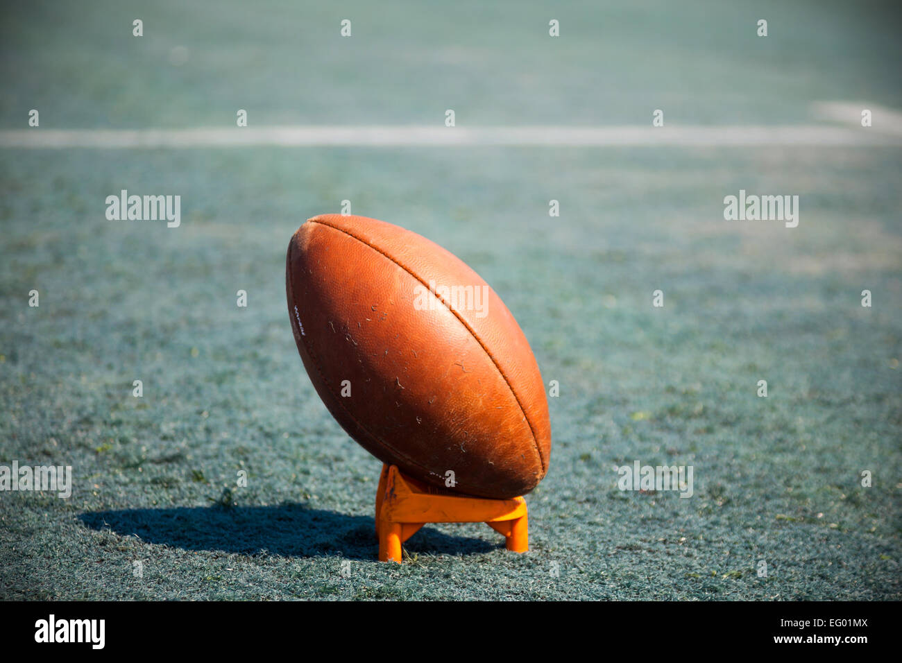 oval ball rugby stadium stands on the grass Stock Photo Alamy