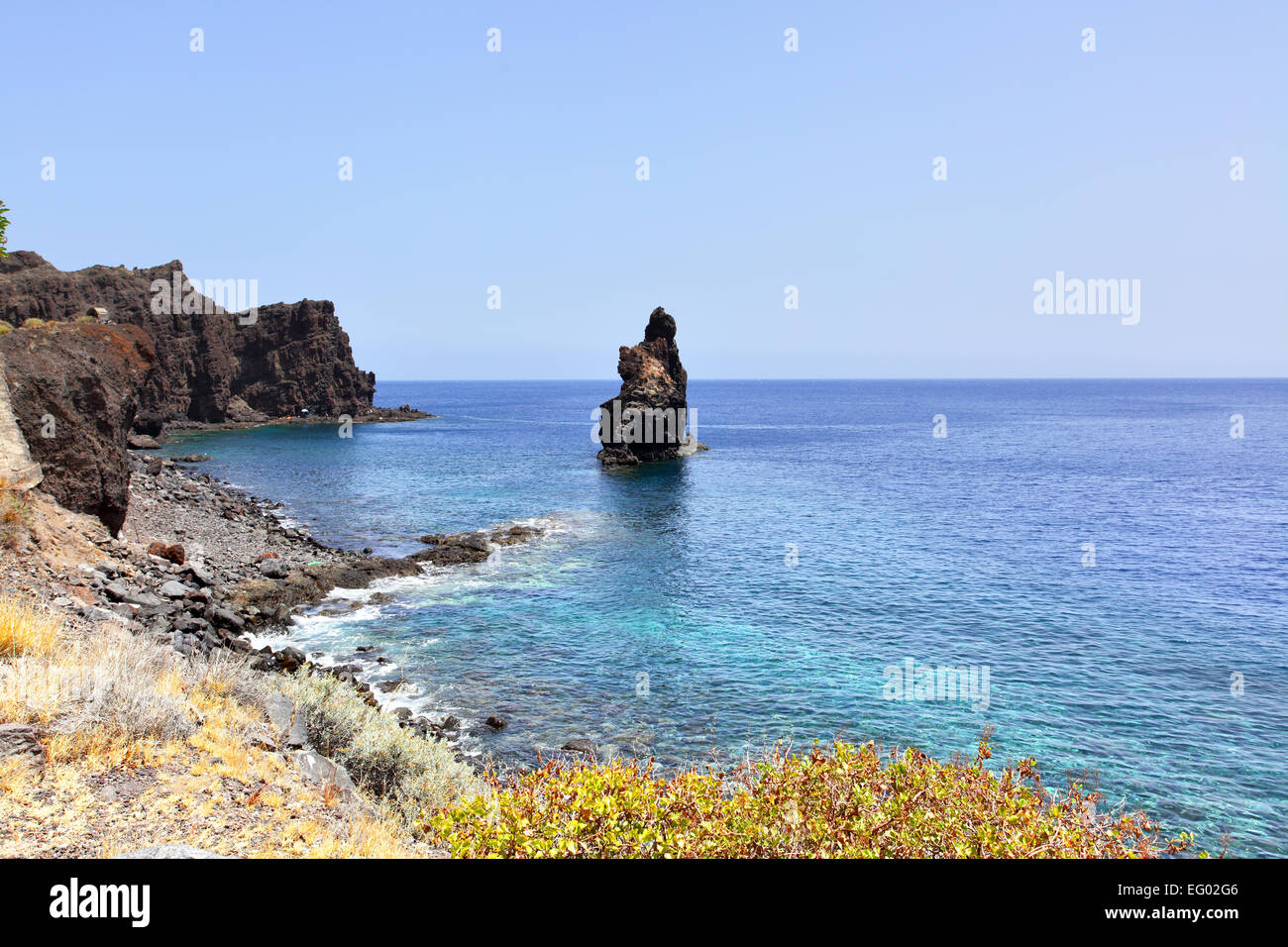 Rocky coast at El Hierro island, Canaries Stock Photo