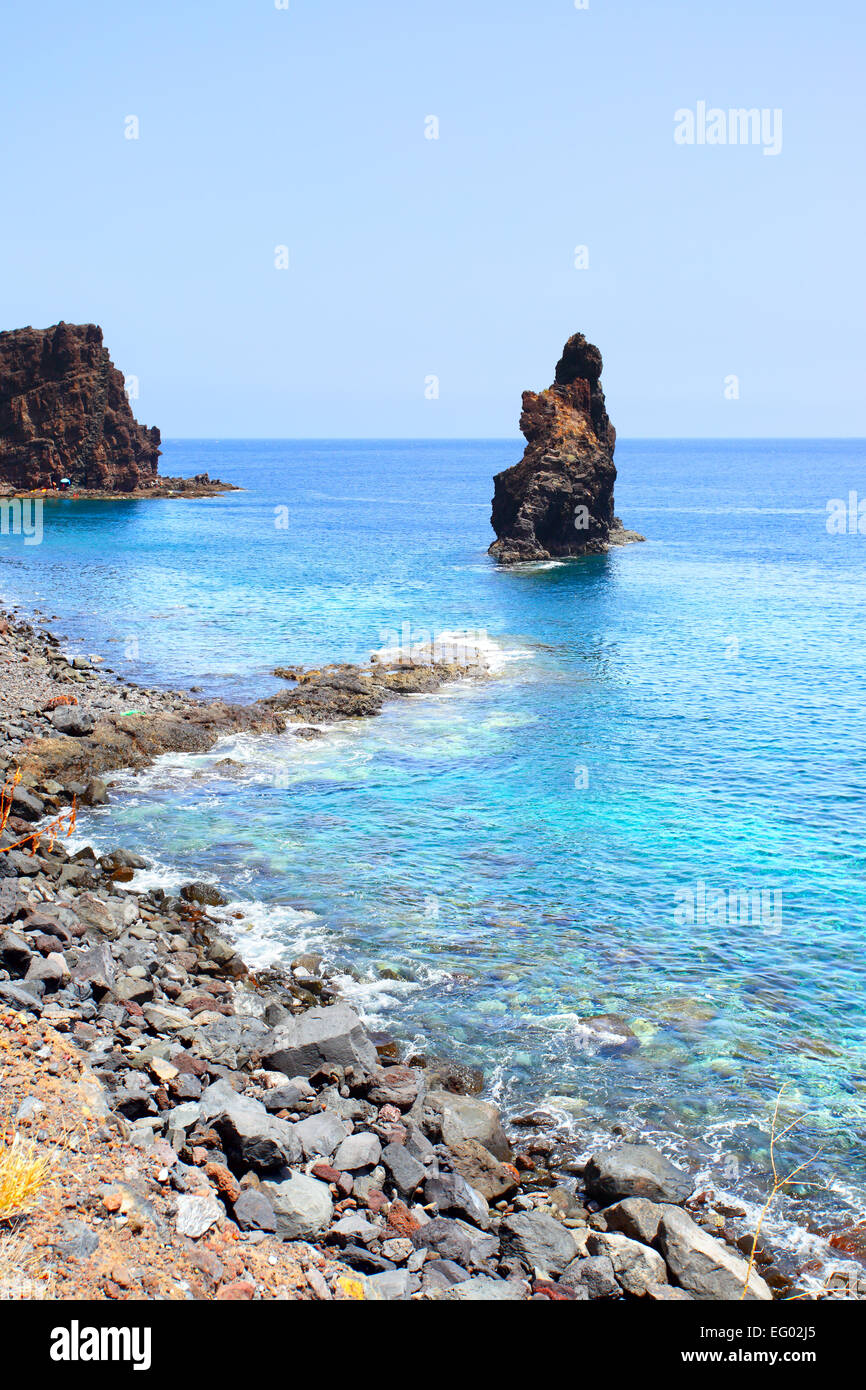 Rocky coast at El Hierro island, Canaries Stock Photo