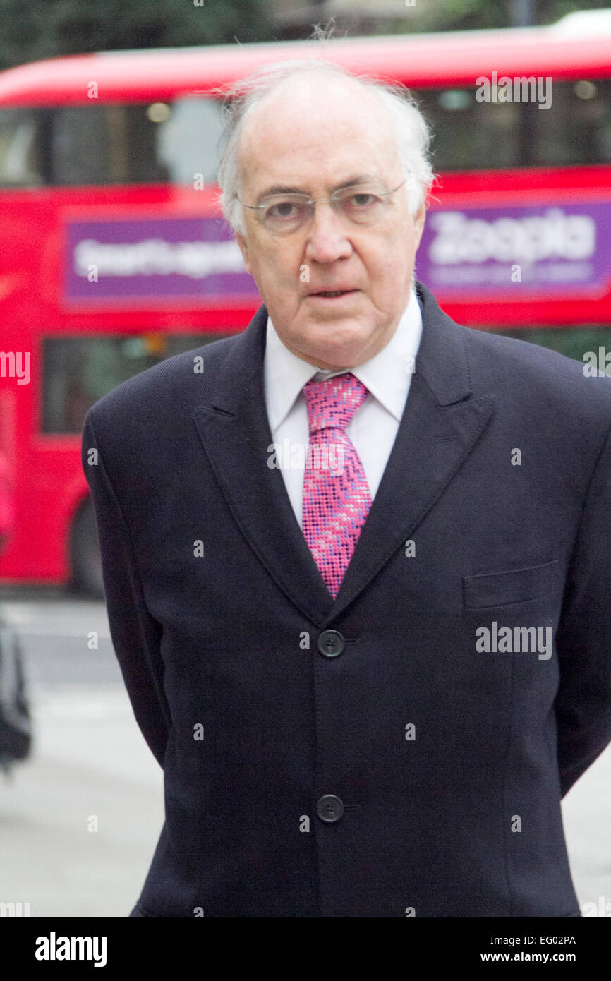 London,UK. 12th February 2015. Michael Howard Baron Howard of Lympne who served as the Leader of the Conservative Party and Leader of the Opposition from 2003 to  2005 is spotted in London. Michael Howard previously held cabinet positions in the governments of Margaret Thatcher and John Major, including Secretary of State for Employment, Secretary of State for the Environment and Home Secretary. Credit:  amer ghazzal/Alamy Live News Stock Photo
