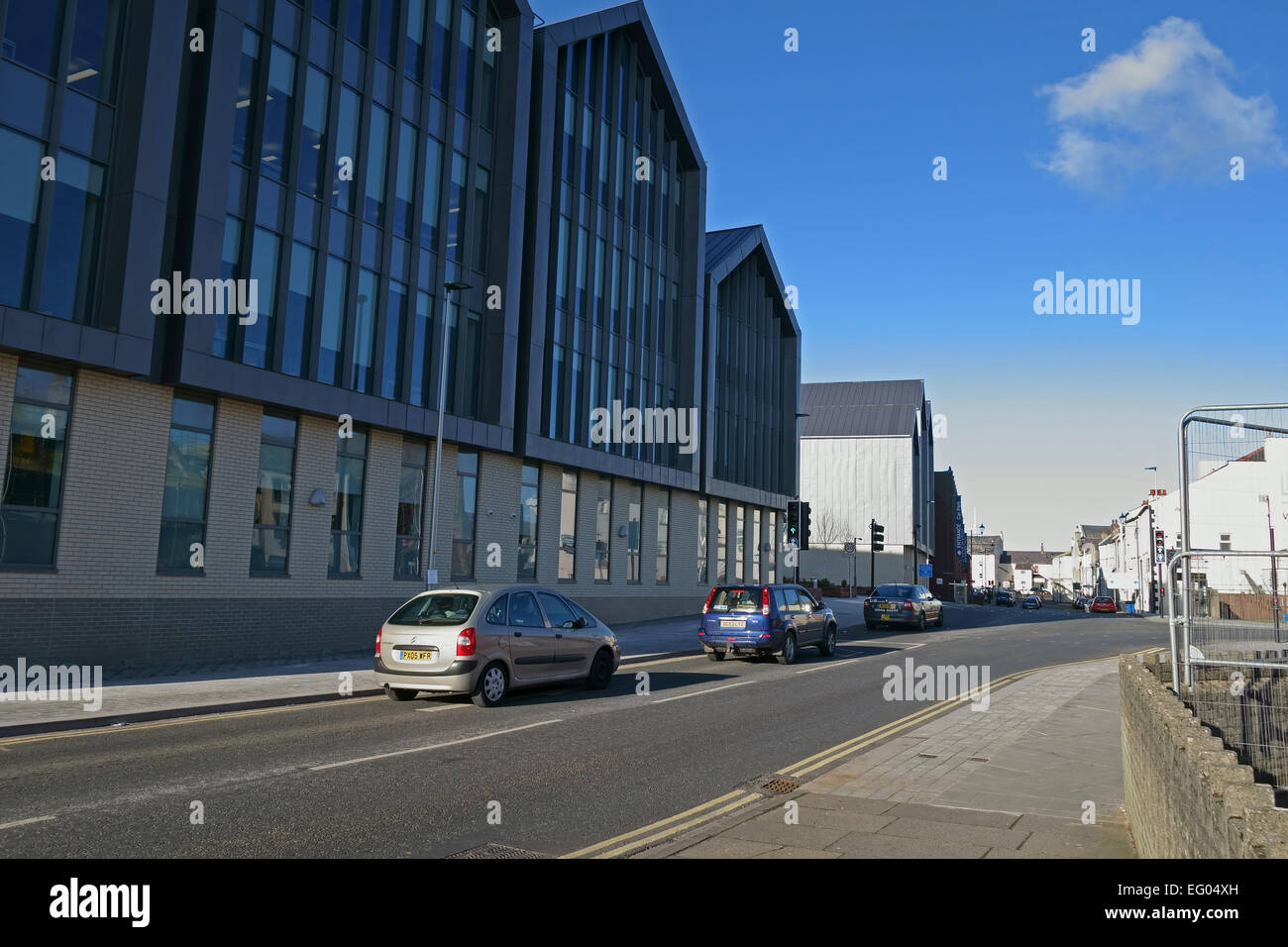 the new sellafield buildings in whitehaven west cumbria no1 and no2 Albion square Stock Photo