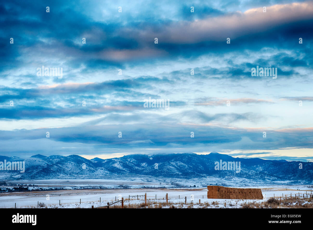 Winter Mountain Landscape Stock Photo