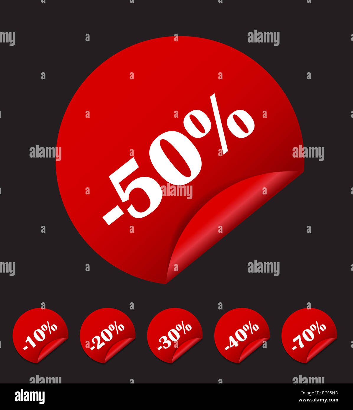 Sale Sticker, Banner Template Set Vector Illustration Stock Photo - Alamy