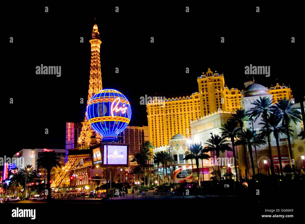The glittering Las Vegas Strip is one of the world's most famous thoroughfares, Nevada Stock 