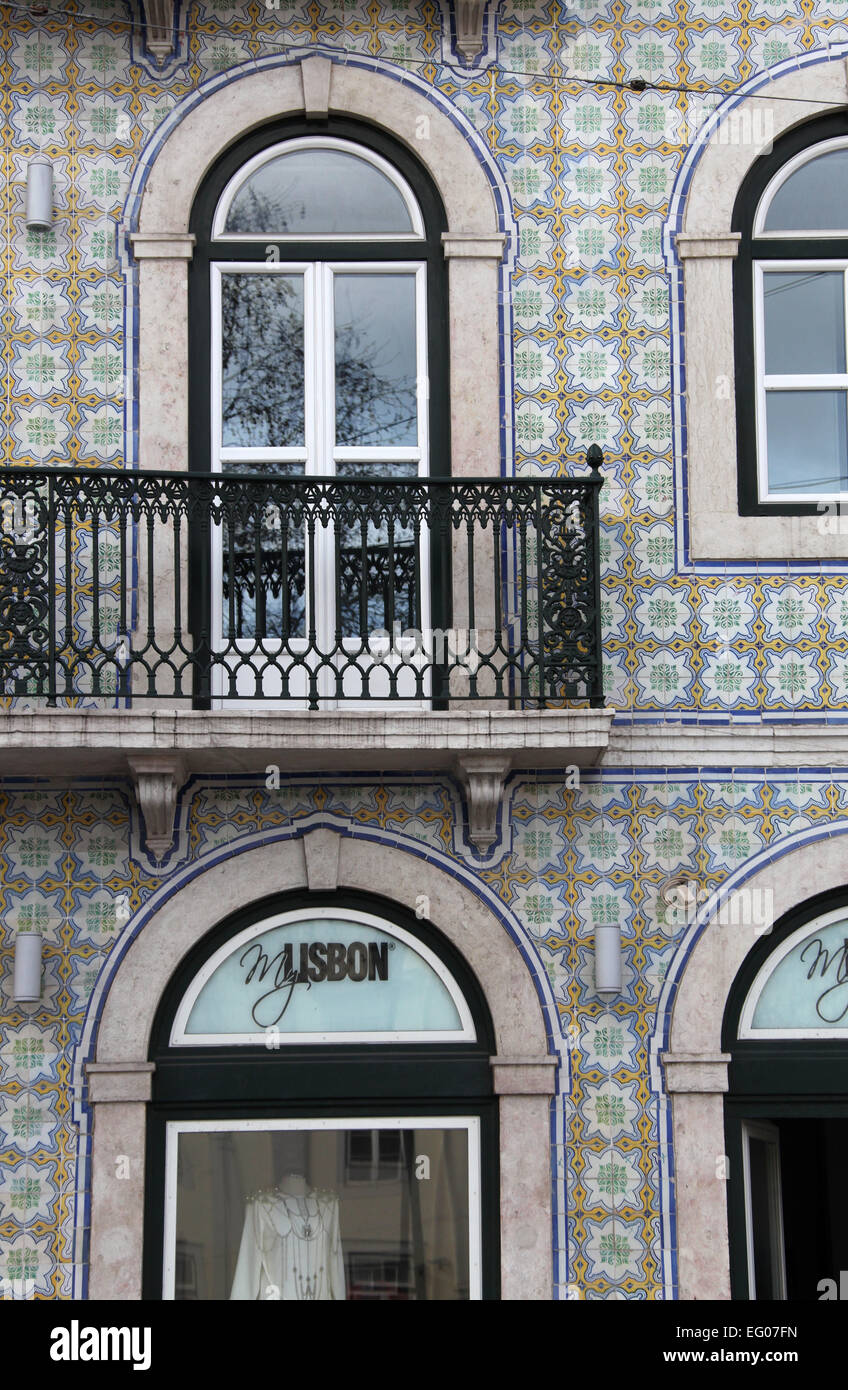 My Lisbon Clothes Store with a Tiled Facade in the Bairro Alto District