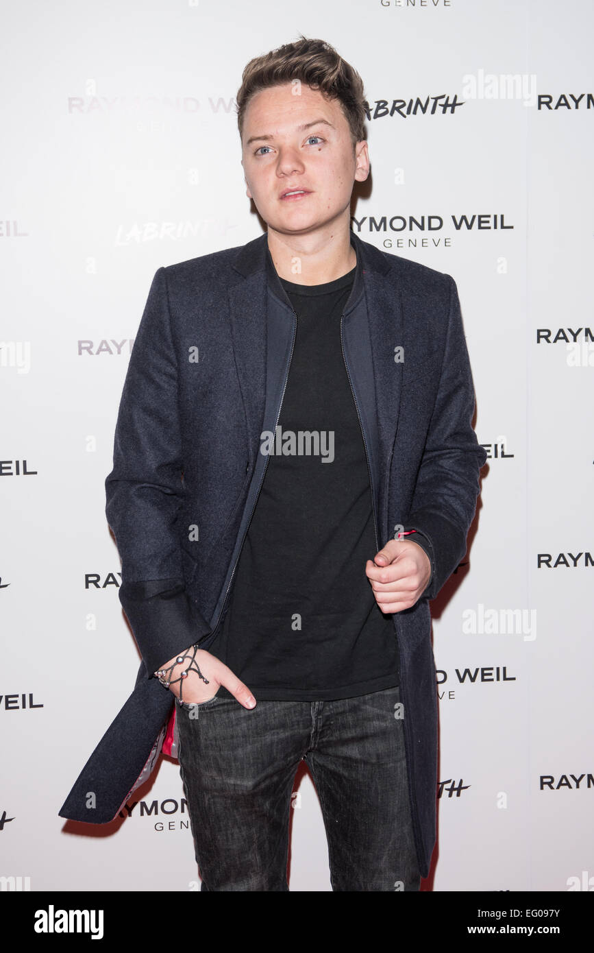 London, UK. 12th February, 2015. Conor Maynard attend as Labrinth hosts Raymond Weil Pre-BRIT Awards dinner at The Mosaica on February 12, 2015 in London. Credit:  See Li/Alamy Live News Stock Photo