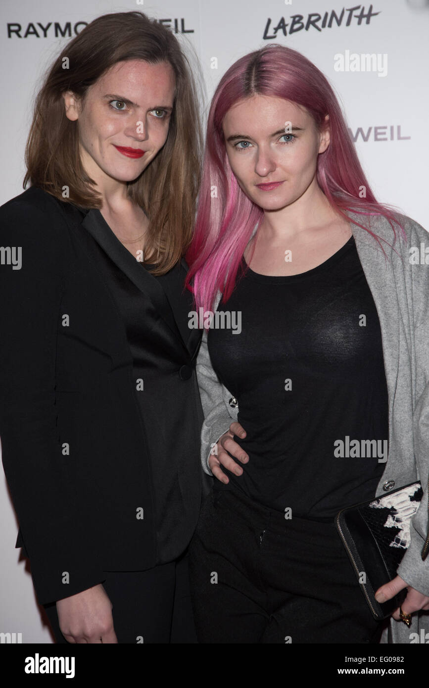 London, UK. 12th February, 2015. Grace Chatto (R) attend as Labrinth hosts Raymond Weil Pre-BRIT Awards dinner at The Mosaica on February 12, 2015 in London. Credit:  See Li/Alamy Live News Stock Photo