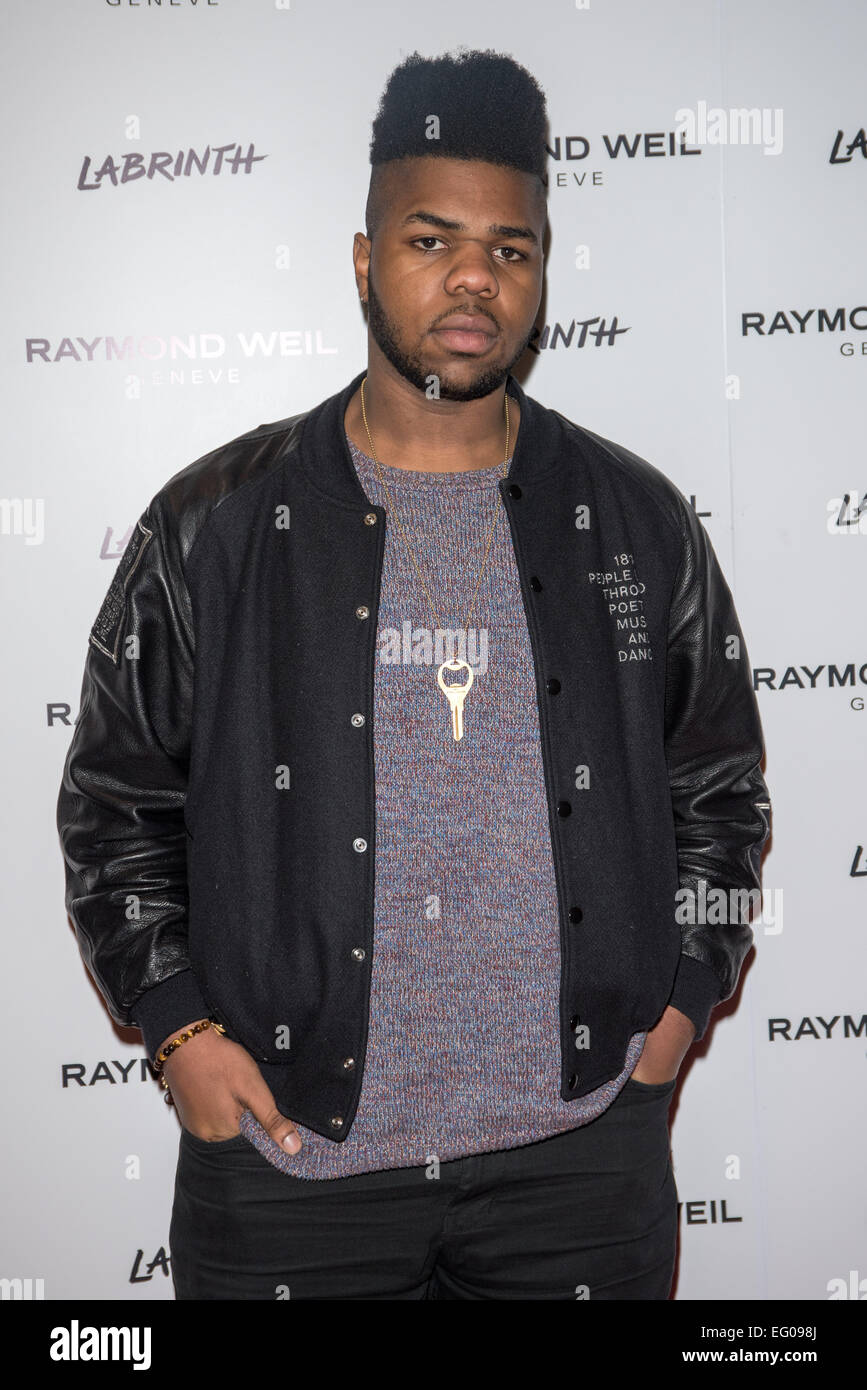 London, UK. 12th February, 2015. MNEK attend as Labrinth hosts Raymond Weil Pre-BRIT Awards dinner at The Mosaica on February 12, 2015 in London. Credit:  See Li/Alamy Live News Stock Photo