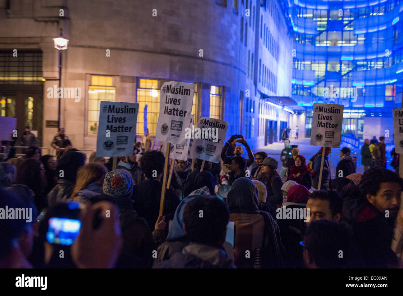 Protesters Outside Bbc Broadcasting House Hi-res Stock Photography And ...