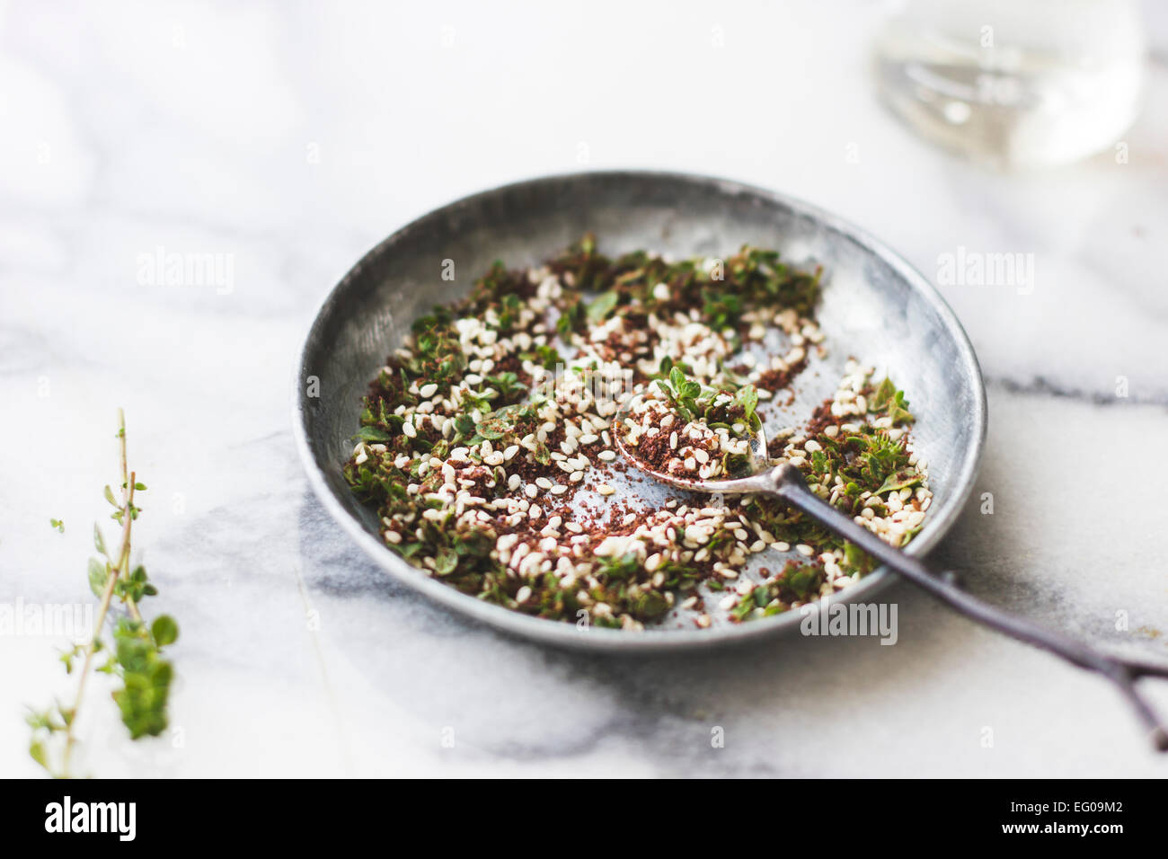 Middle Eastern herbs, called Za'atar Stock Photo Alamy