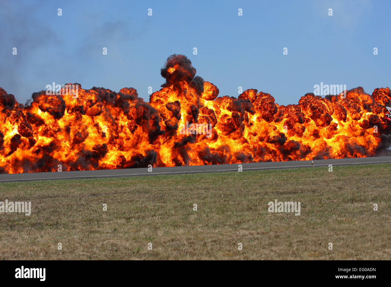 Wall of Fire at Australian Show 2013 Stock Photo