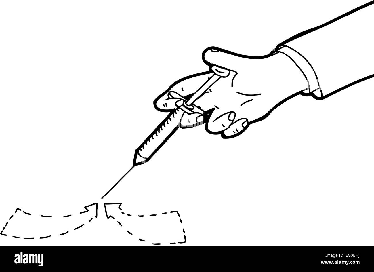 Outline of blood sample close up with arrows Stock Photo Alamy
