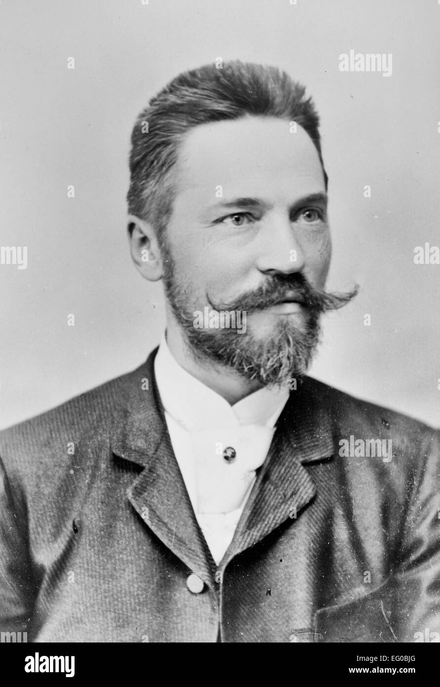 Berthold Pensky, German scientist, headandshoulders portrait, facing
