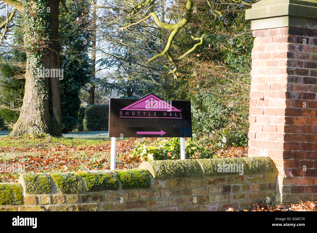 Shottle Hall in Belper,Derbyshire,a grand english country house Stock