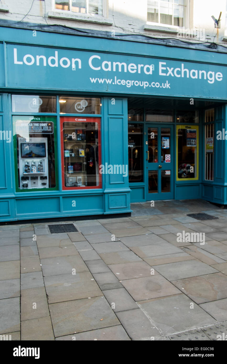 London Camera Exchange shop front in Salisbury Wiltshire Stock Photo