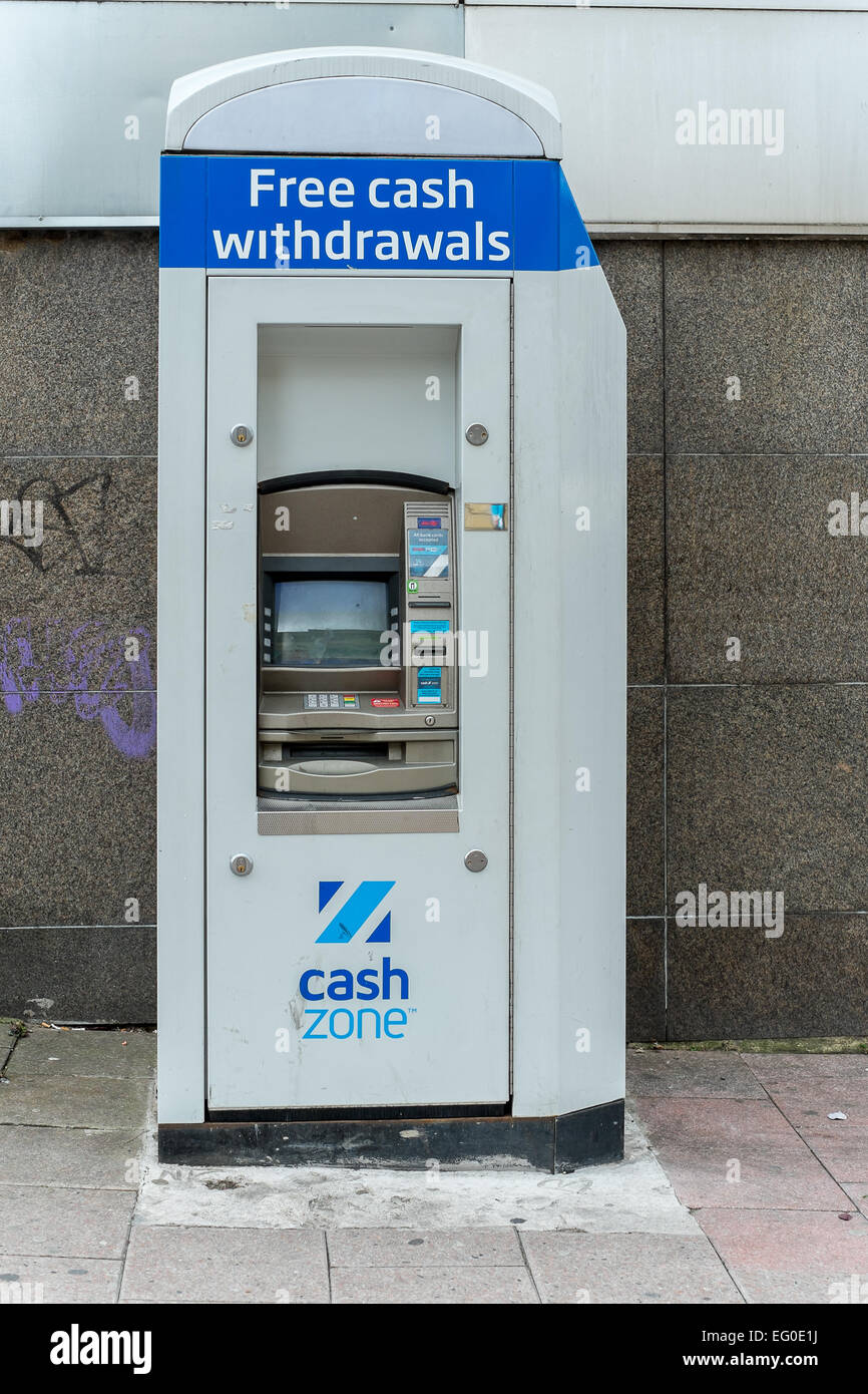 Cash Machine on the streets of Bradford Stock Photo