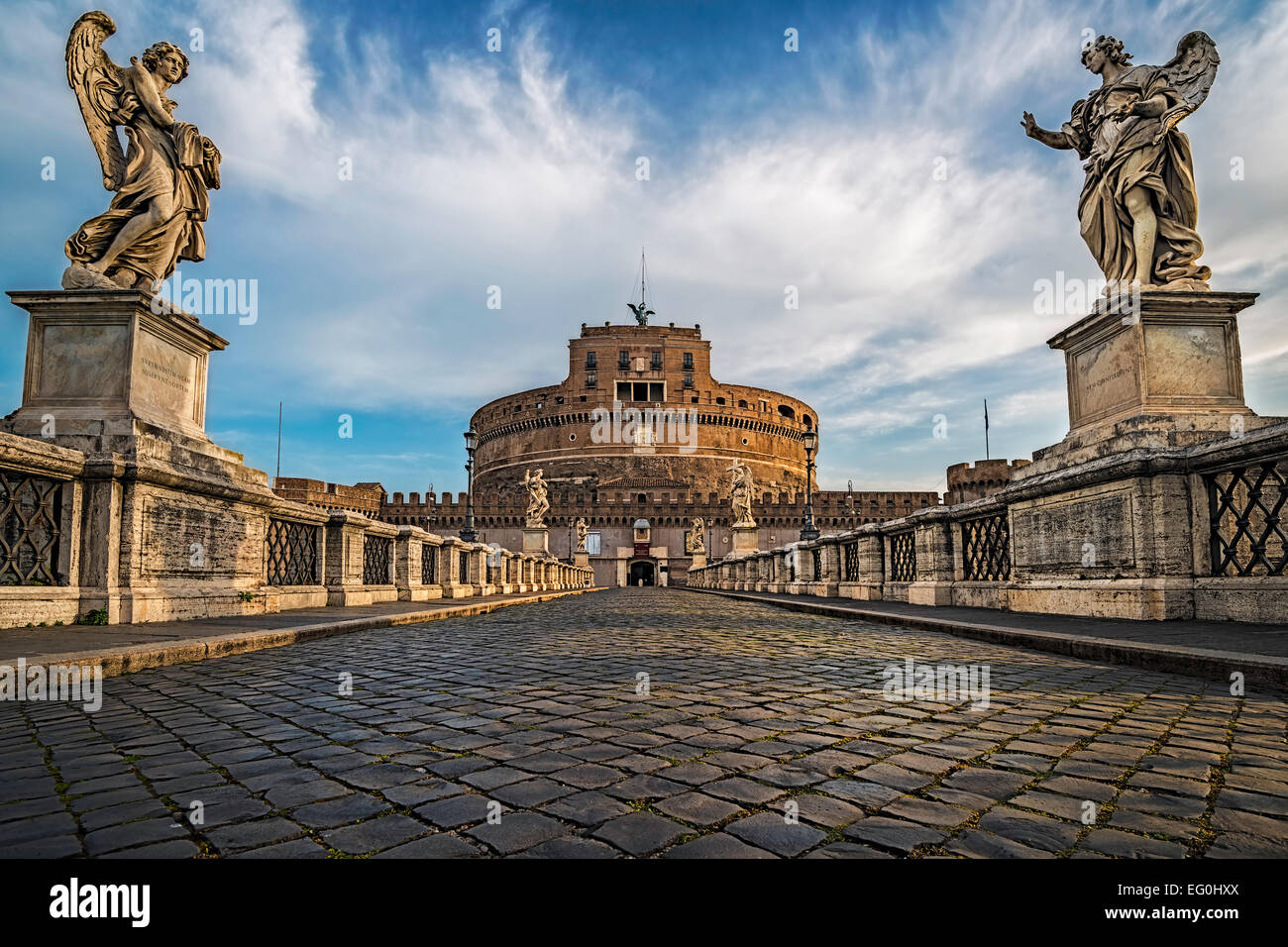 Italy, Rome, View of Castel Sant Angelo Stock Photo