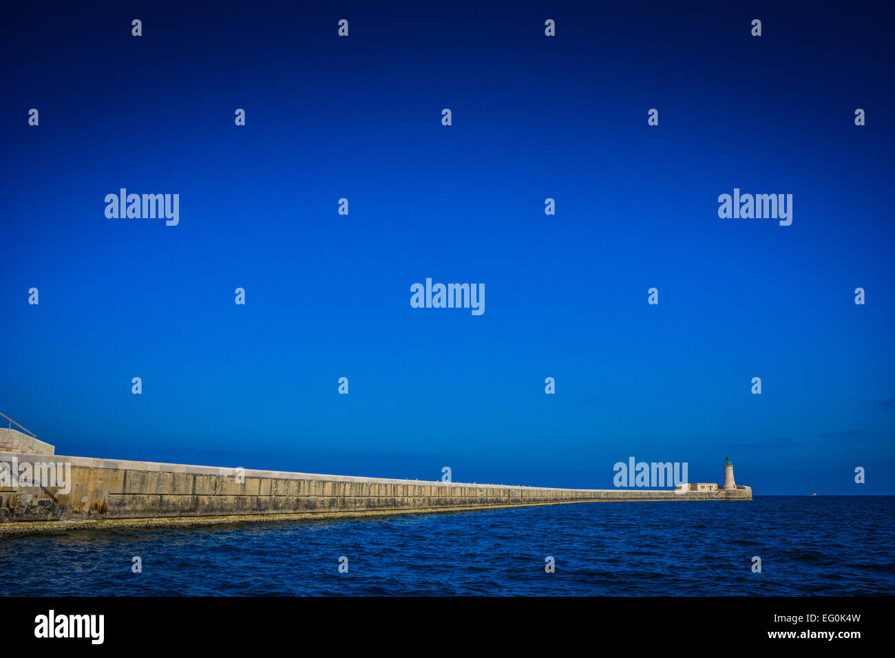 Malta, Valetta, St Elmo Lighthouse Stock Photo
