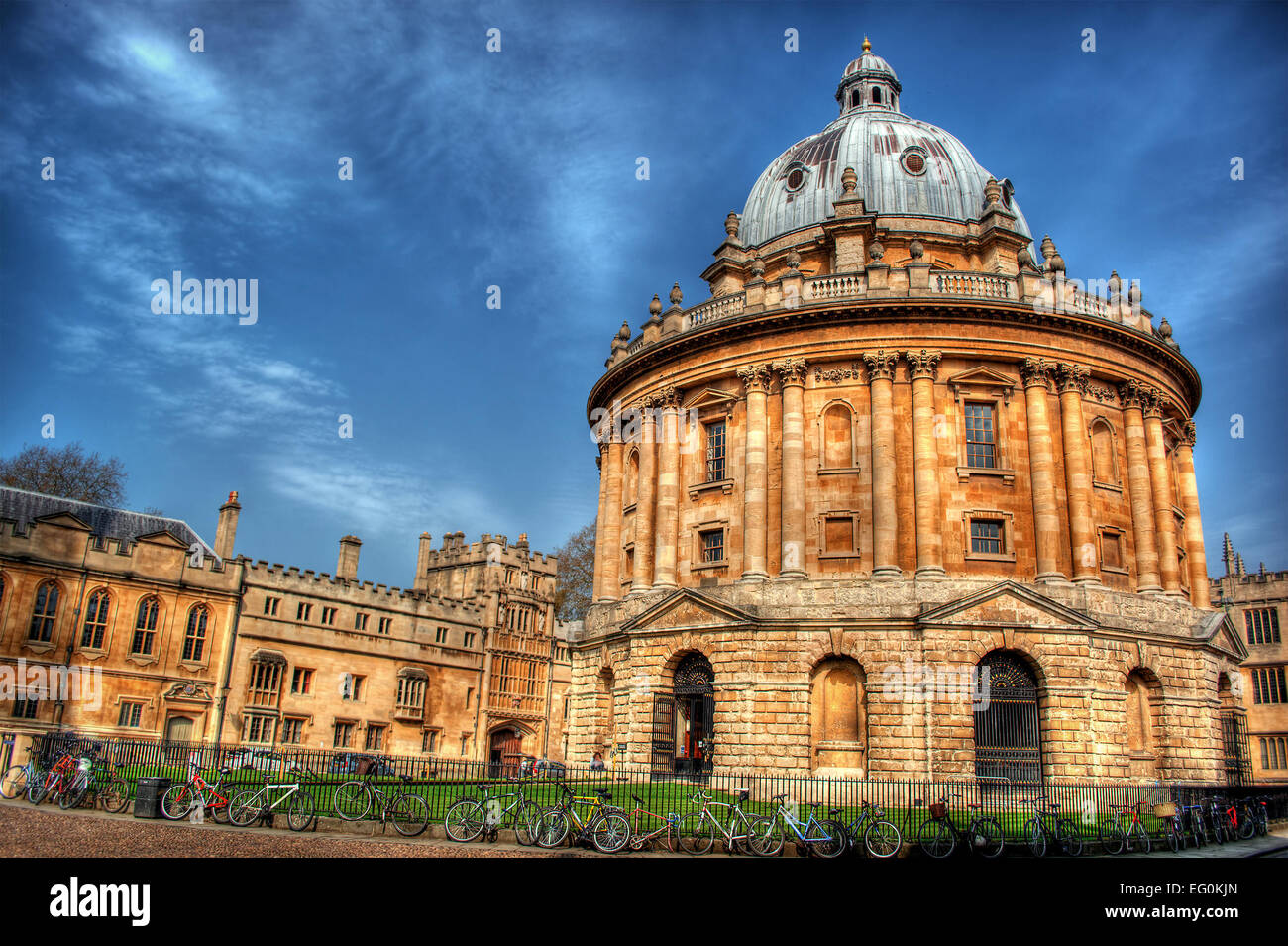 UK, England, Oxford, Low angle view of Radcliffe Camera Stock Photo