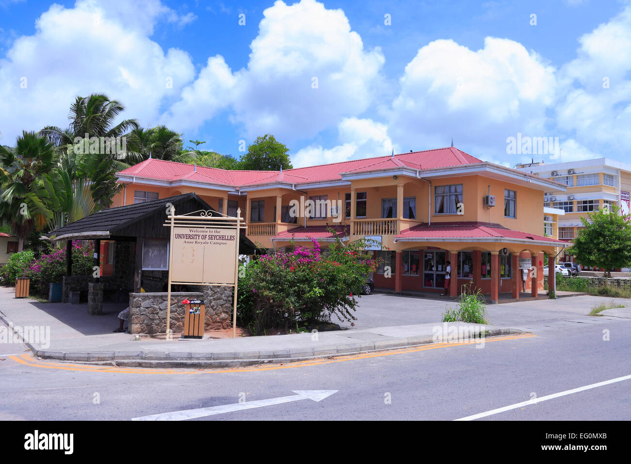 The Campus of the University of the Seychelles in the Anse Royale area on Mahe island Stock Photo