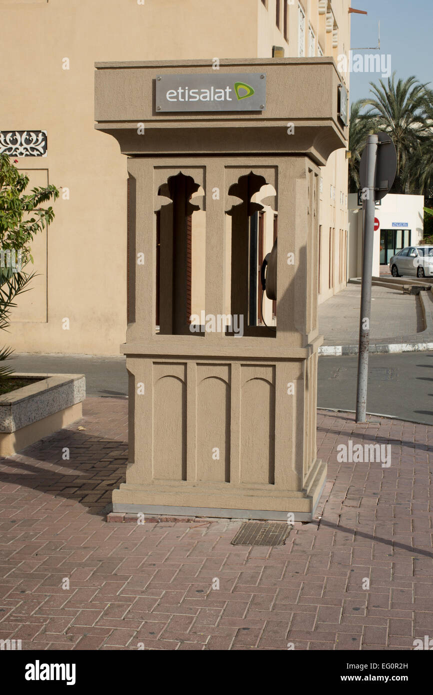 Etisalat phone box, Bur Dubai Stock Photo Alamy