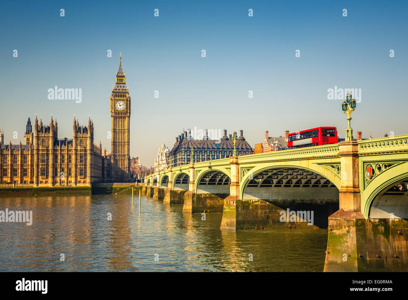 Big Ben and Houses of parliament, London Stock Photo