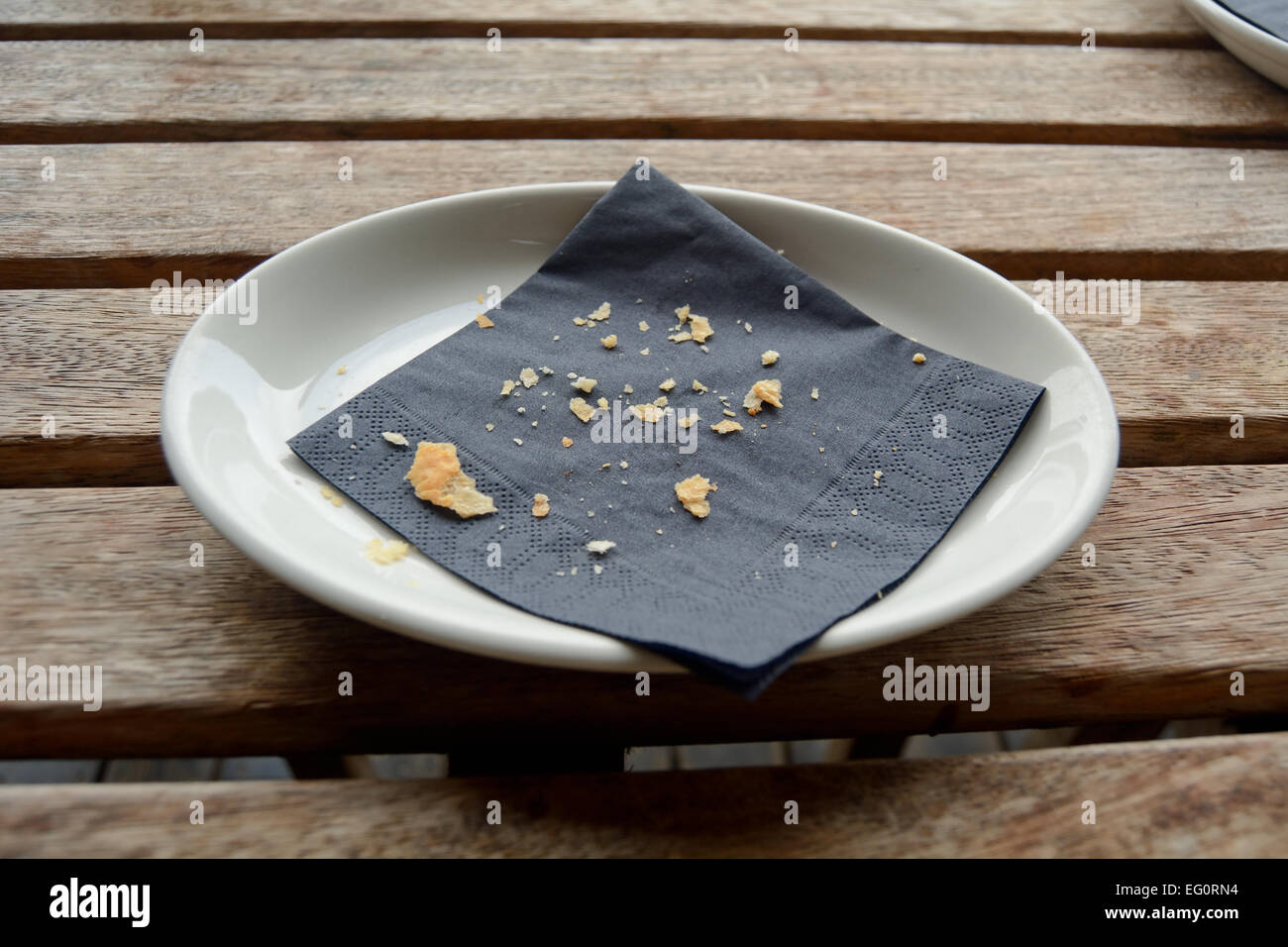Eccles cake crumbs left on plate Stock Photo 78694592 Alamy