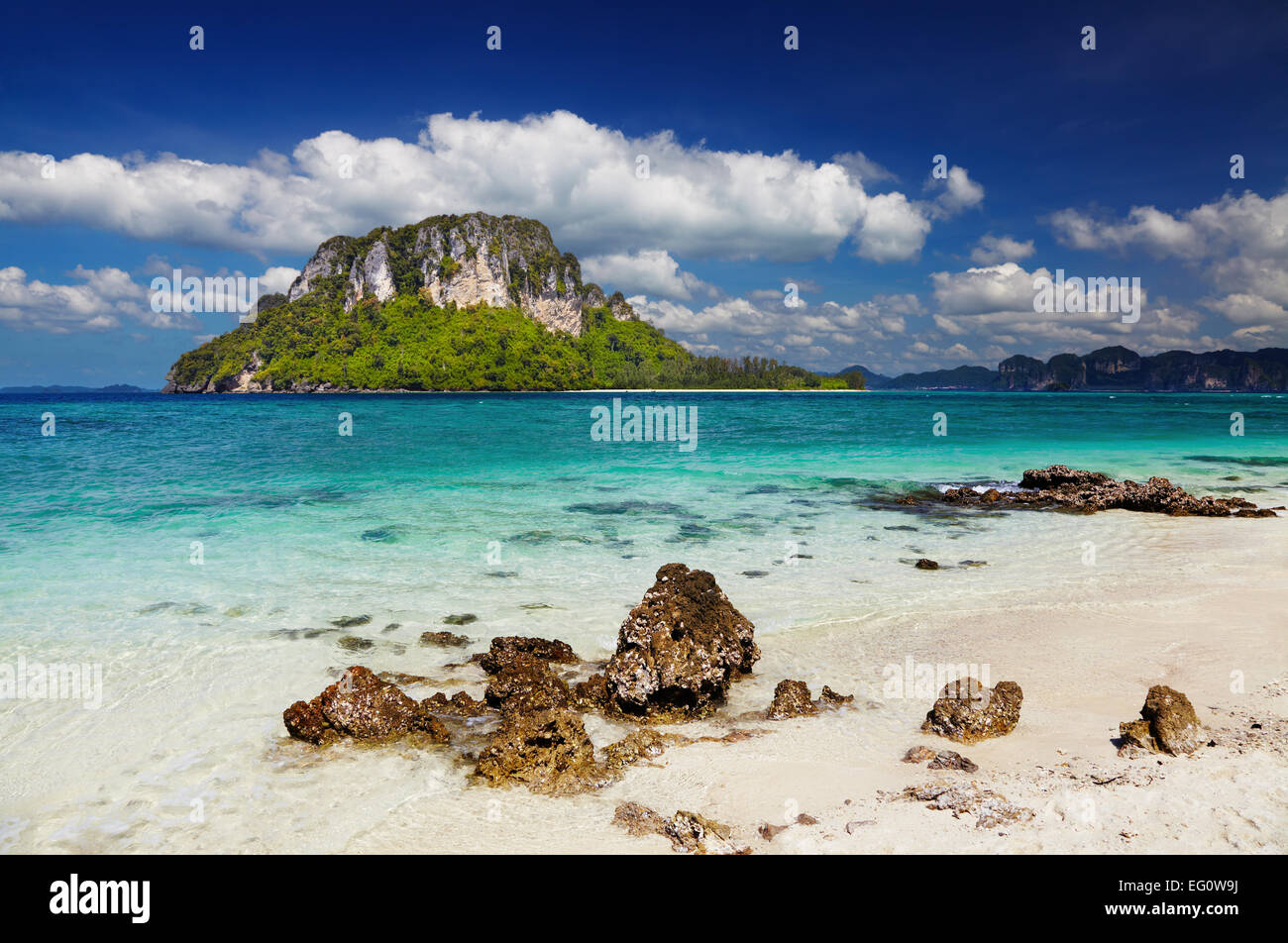 Tropical beach, Andaman Sea, Thailand Stock Photo