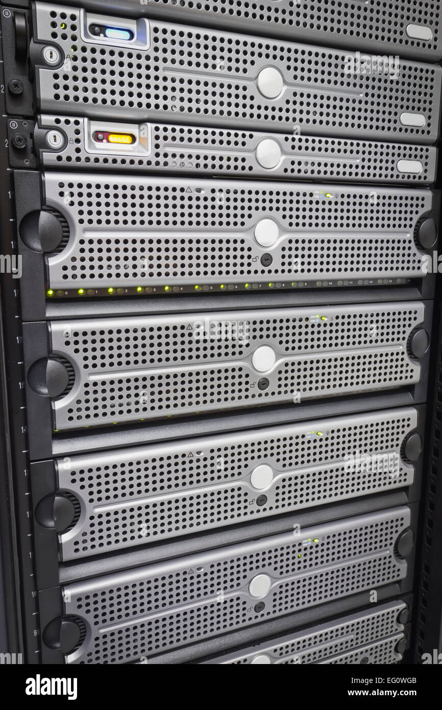 Servers and SAN. This enclosure is a SAN (storage area network). Shot