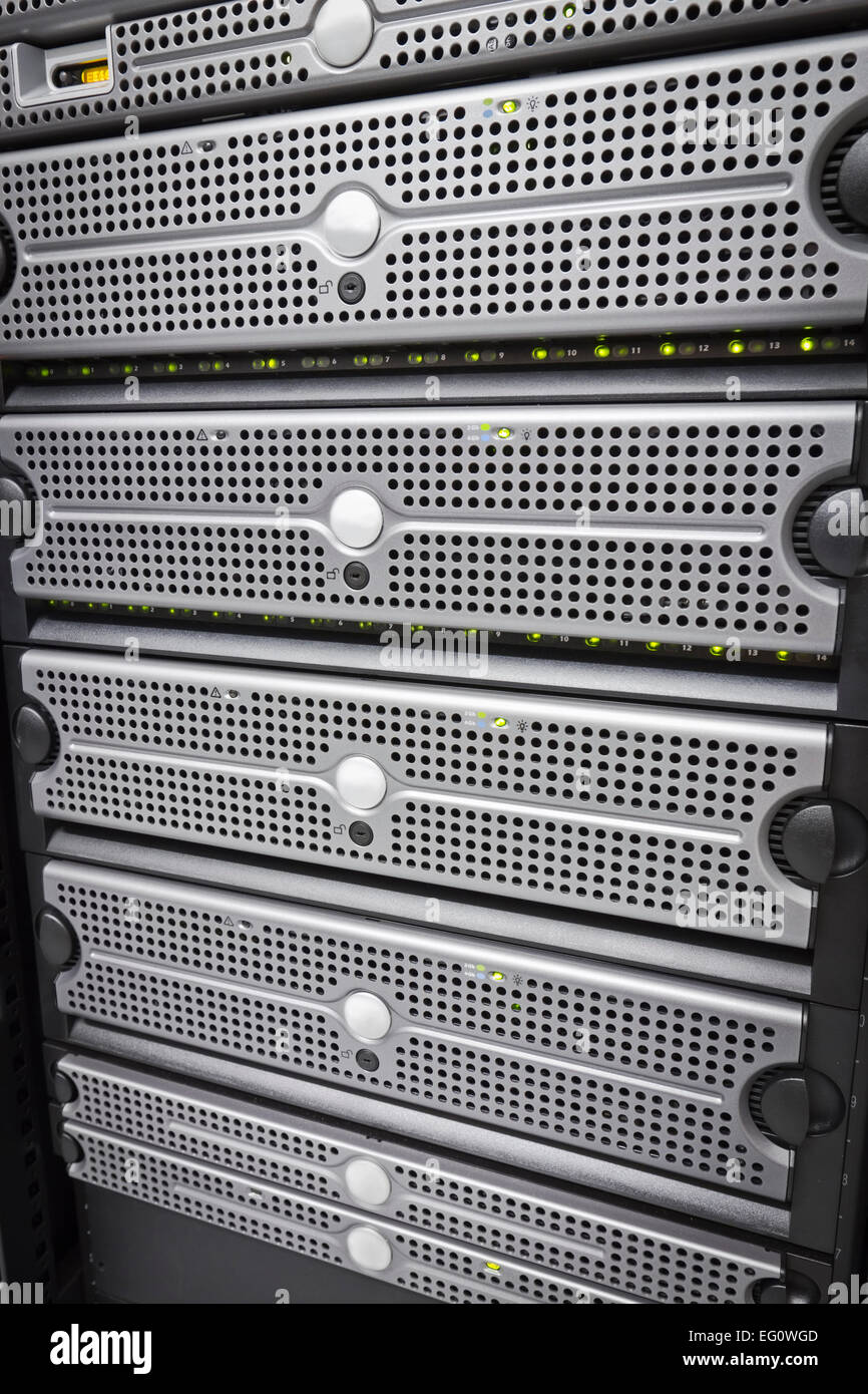 Servers and SAN. This enclosure is a SAN (storage area network). Shot