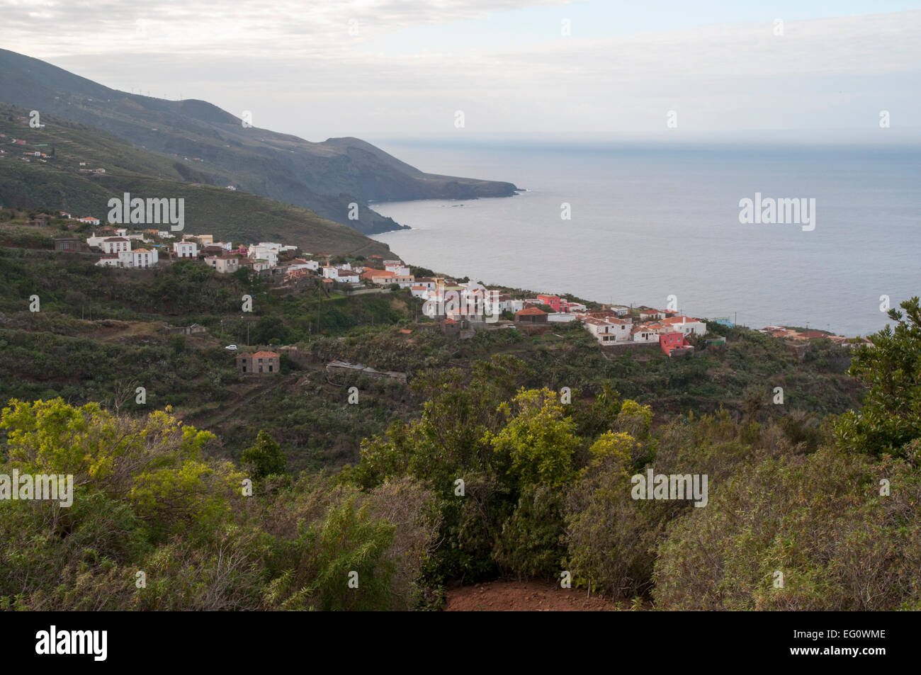 Gallegos is a village sitting on the slopes of an ancient volcano in the north of La Palma in the Canary Islands. Stock Photo