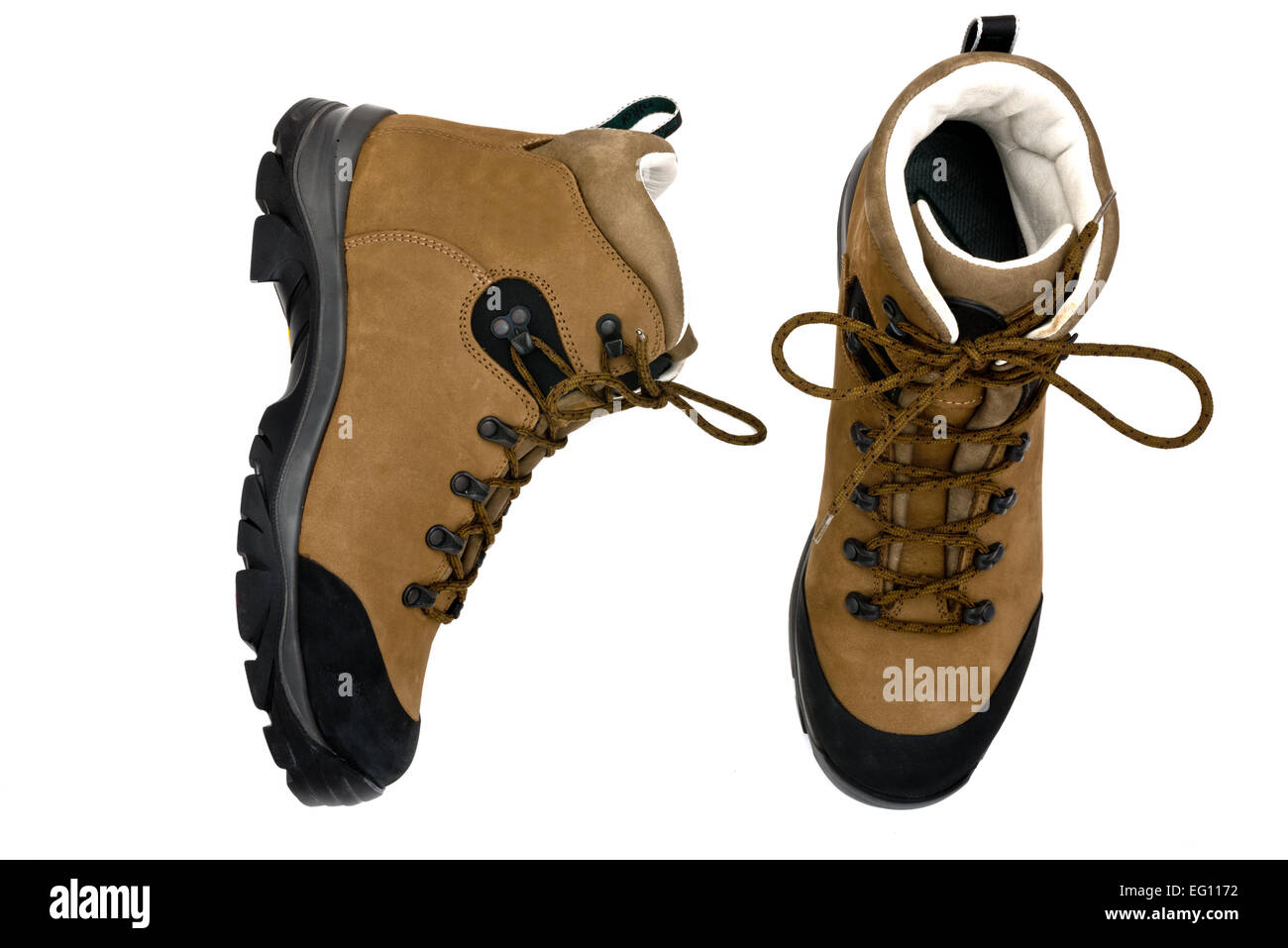 pair of boots isolated on the white background Stock Photo - Alamy