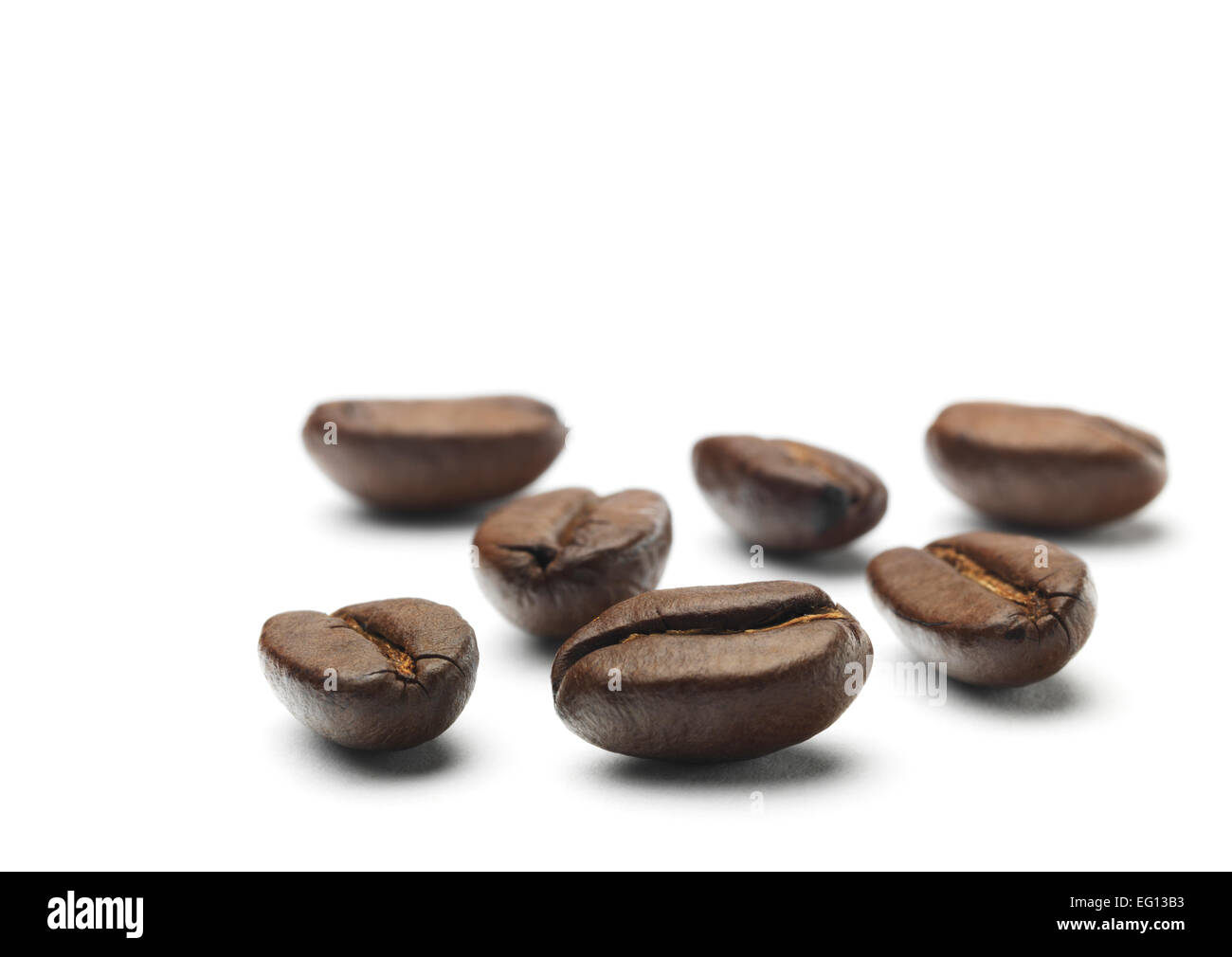 Roasted Coffee Beans isolated on a white background Stock Photo - Alamy