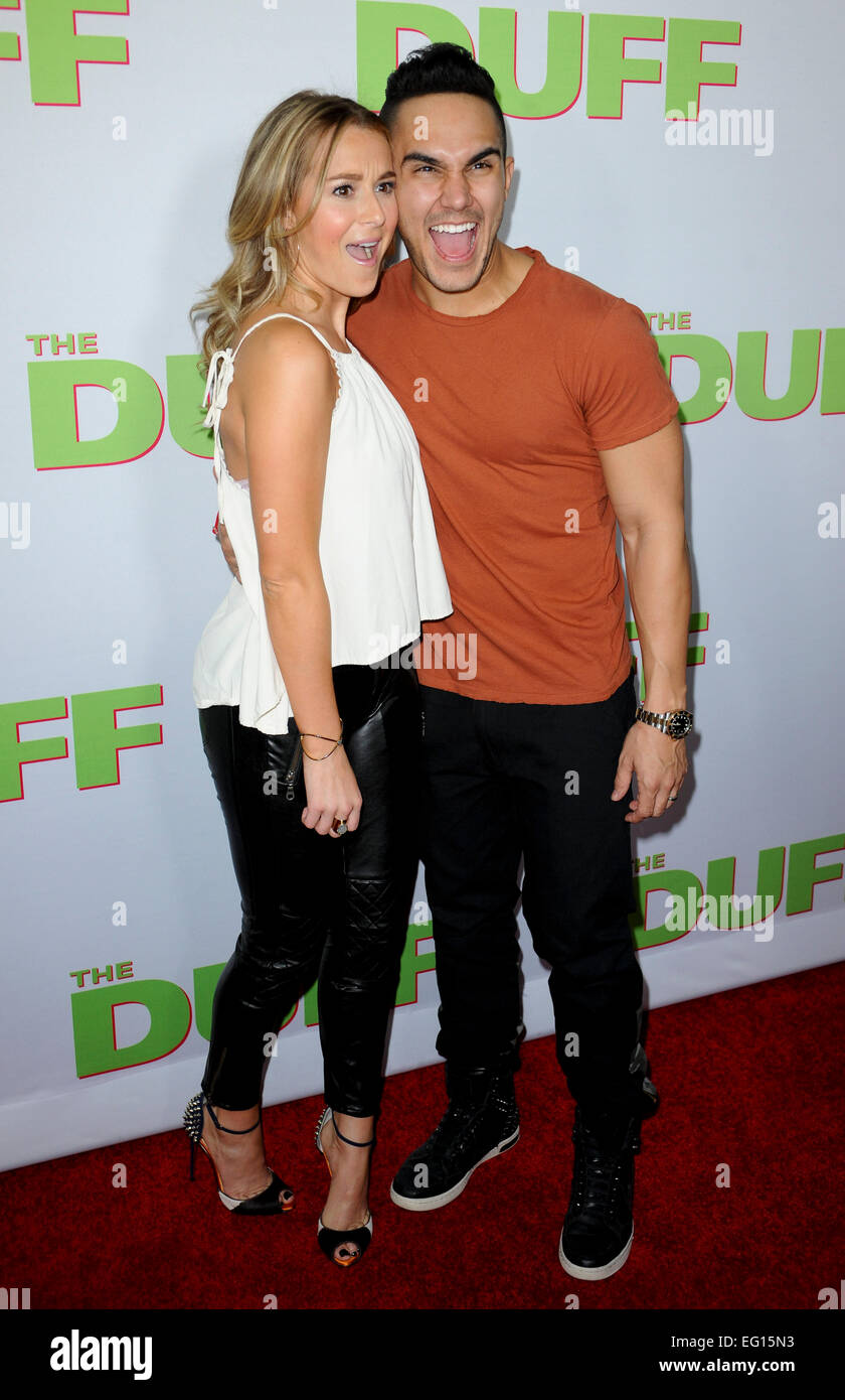 Alexa Vega & husband Carlos Pena The Duff Fan Screening 12/02/2015 in Hollywood/picture alliance Stock Photo
