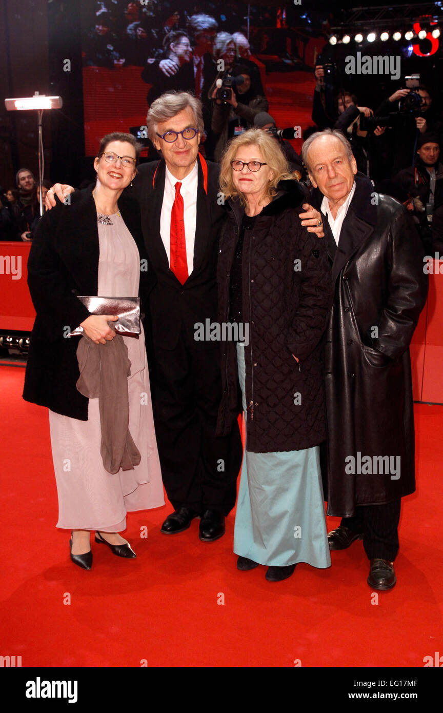 Yella Rottländer, Wim Wenders, Lisa Kreuzer and Rüdiger Vogler attending the Honorary Golden Bear Award 2015 at the 65th Berlin International Film Festival / Berlinale 2015 on February 12, 2015./picture alliance Stock Photo