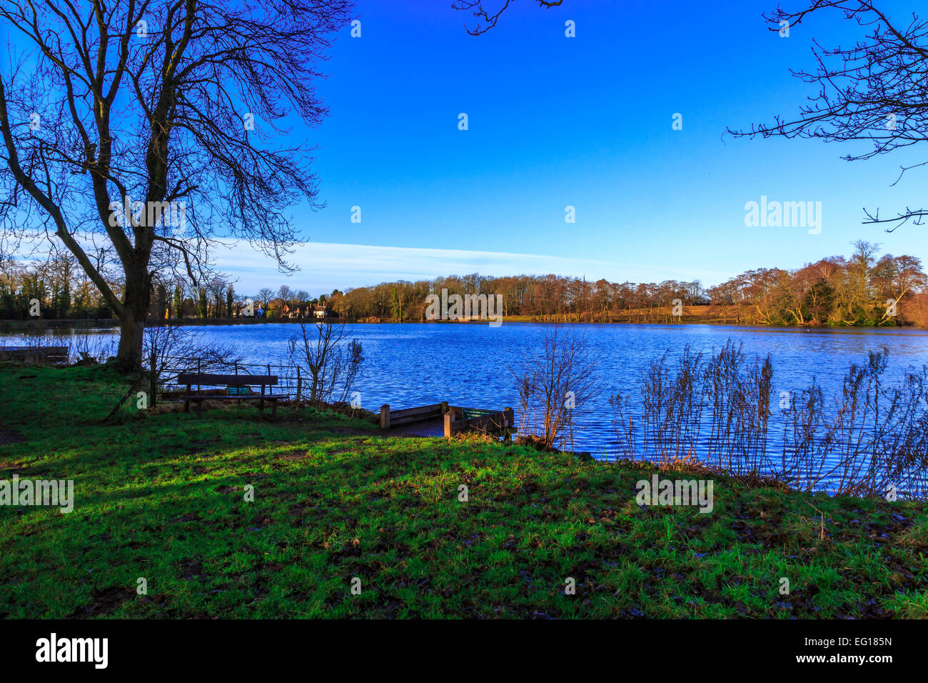 Scenic ;landscapes at Himley Hall & Park in Dudley, West Midlands - The Black Country...? Stock Photo