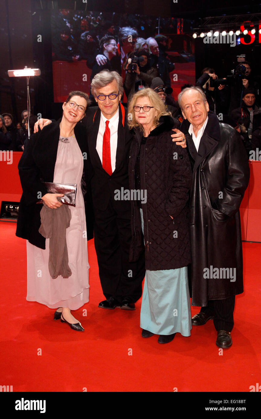 Yella Rottländer, Wim Wenders, Lisa Kreuzer and Rüdiger Vogler attending the Honorary Golden Bear Award 2015 at the 65th Berlin International Film Festival / Berlinale 2015 on February 12, 2015./picture alliance Stock Photo