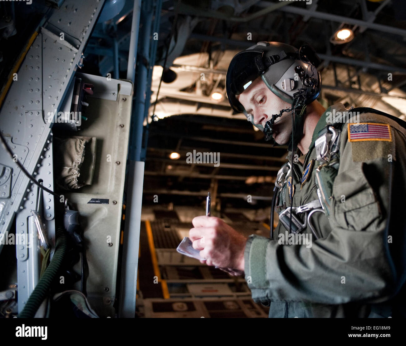 U.S. Air Force Staff Sgt. William H. Oxenford, 30th Airlift Squadron, a