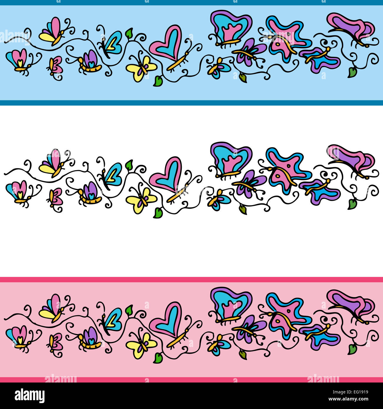 An image of a set of butterfly banners Stock Photo Alamy