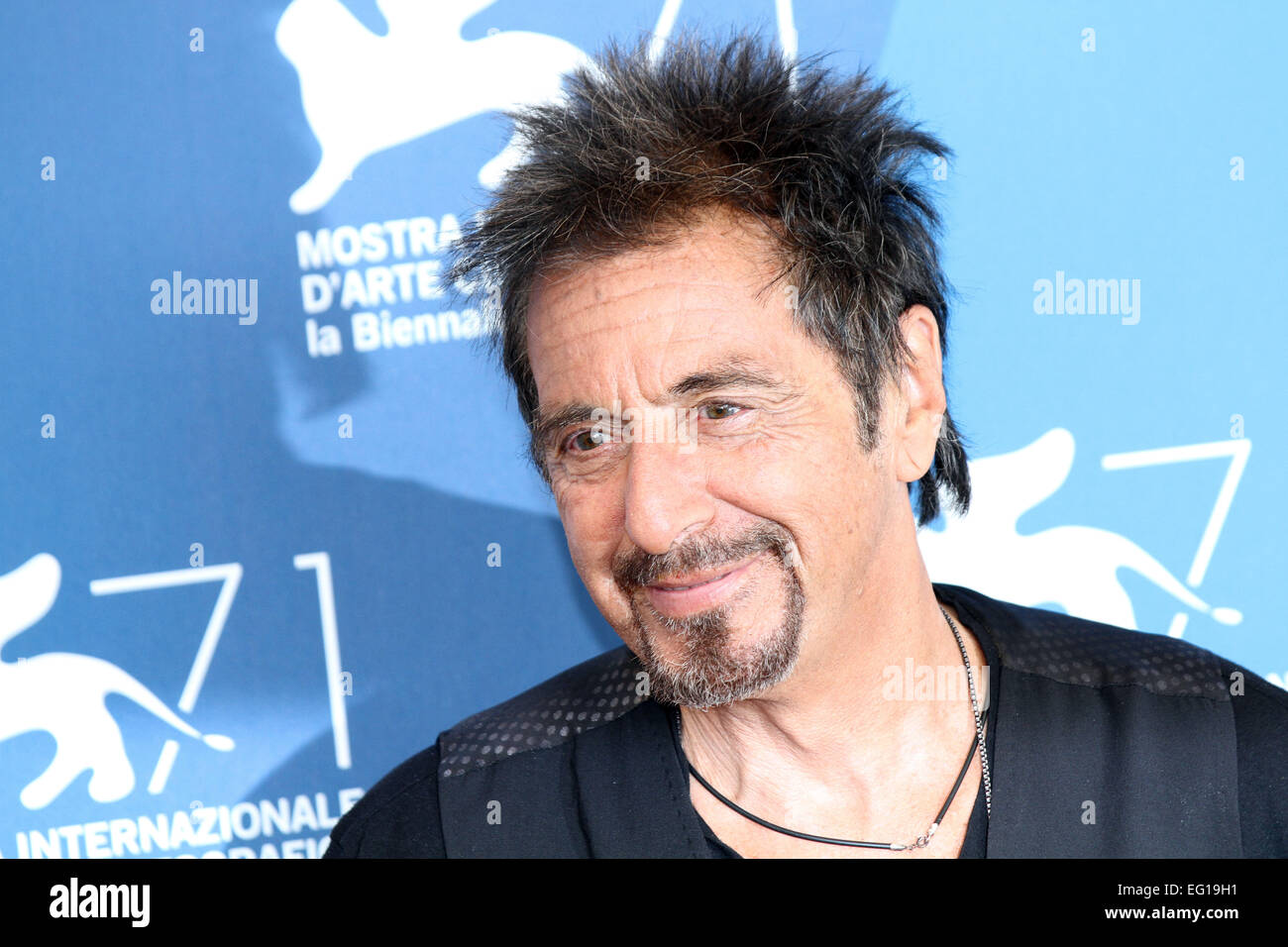 ITALY, Venice : US actor Al Pacino poses during the photocall of the movie "The Humbling" Stock Photo