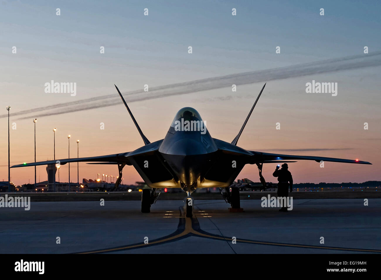 An airman performs the End Of Runway EOR inspection, at Tyndall AFB Fl