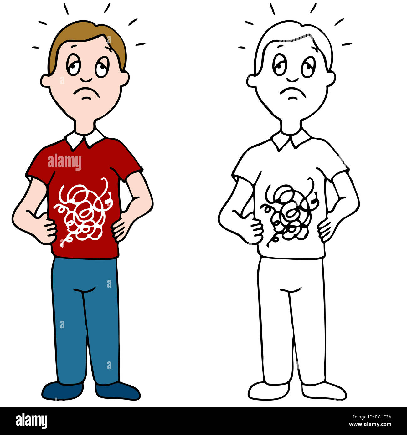 stomach tied in knots meaning