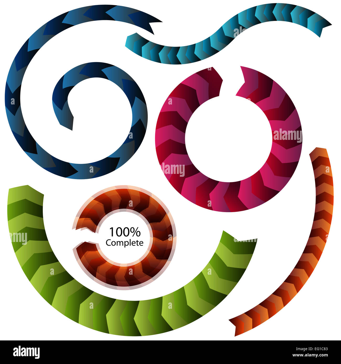 An image of a arrow pattern diagram shape set Stock Photo - Alamy